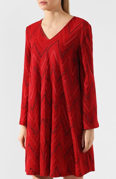 Платье свободного кроя M MISSONI красного цвета по цене 33700 руб., арт. 2DG00020/2J0005, фото 3 Платье свободного кроя M MISSONI, арт. 2DG00020/2J0005, фото 3
