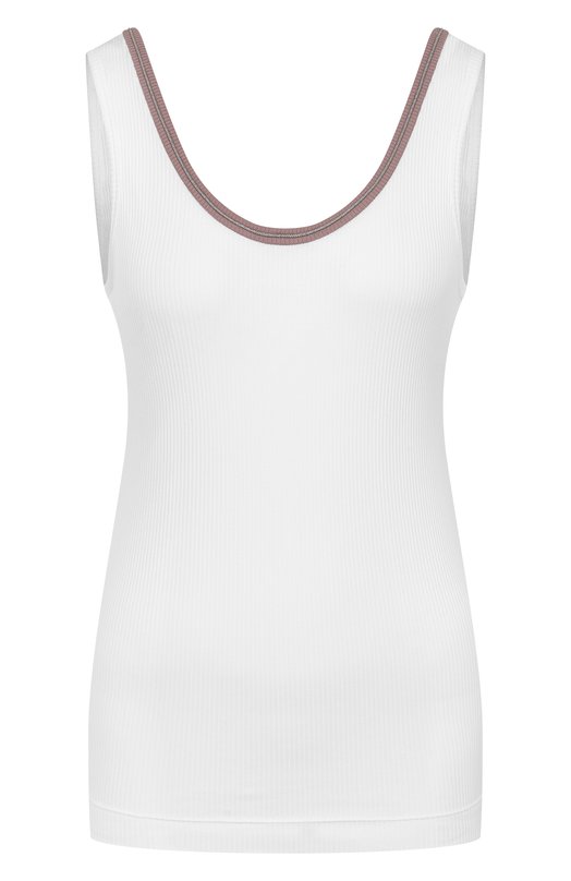 Хлопковая майка Brunello Cucinelli MG902D0310 Белый MG902D0310