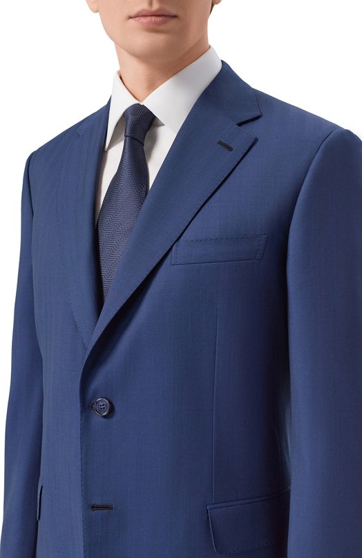 Шелковый галстук Brioni 061D00/PD460 Синий  061D00/PD460 Фото 2