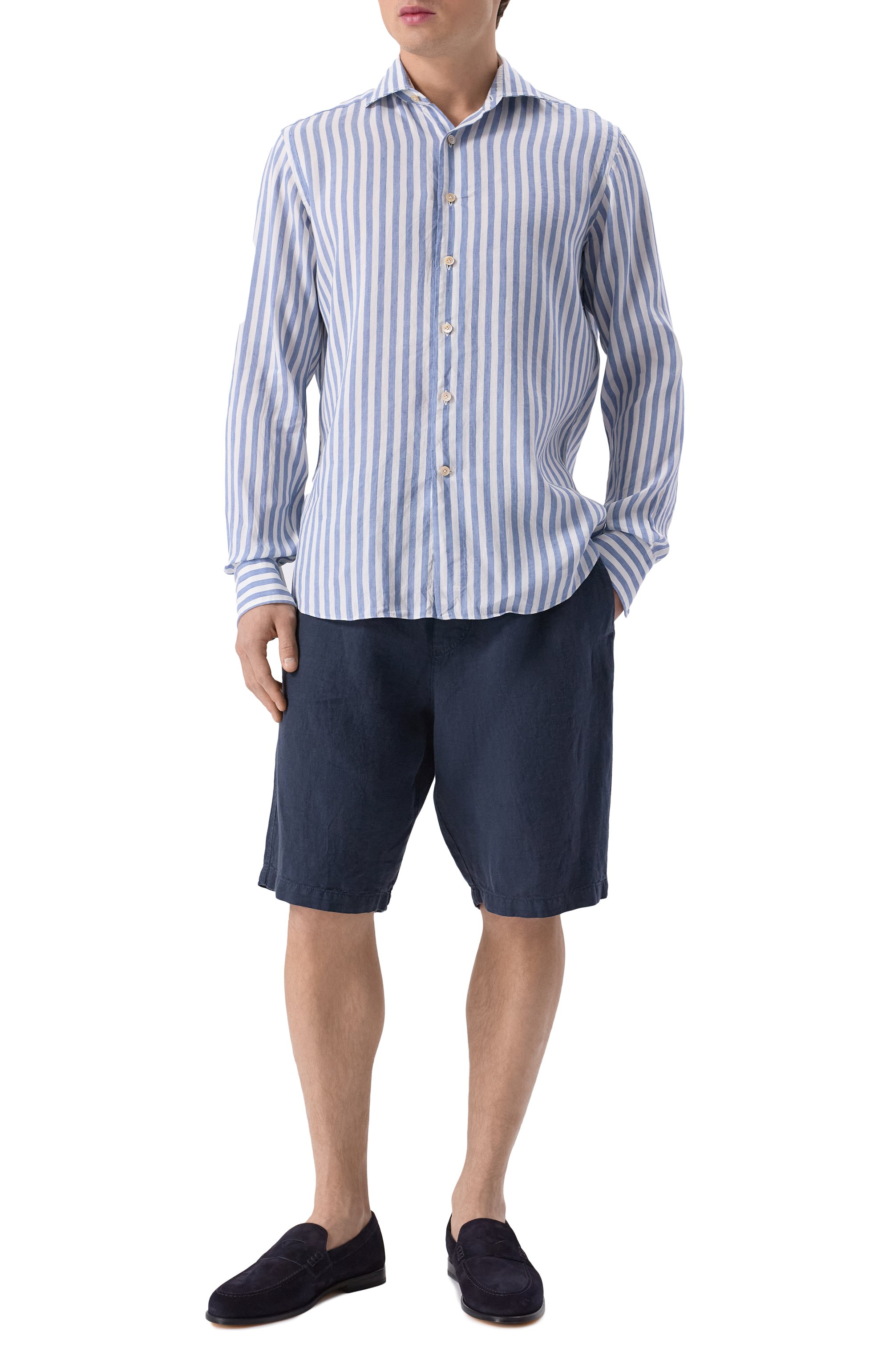 Льняные шорты 120% LINO, арт. 32ALIM29CM/0253/000, фото 2