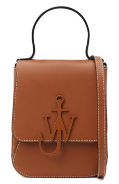 Женская сумка top handle anchor JW ANDERSON коричневого цвета, арт. HB0238 LA0001 | Фото 6 (Сумки-технические: Сумки через плечо, Сумки top-handle; Материал: Натуральная кожа; Материал сплава: Проставлено; Размер: mini; Ремень/цепочка: На ремешке; Драгоценные камни: Проставлено)