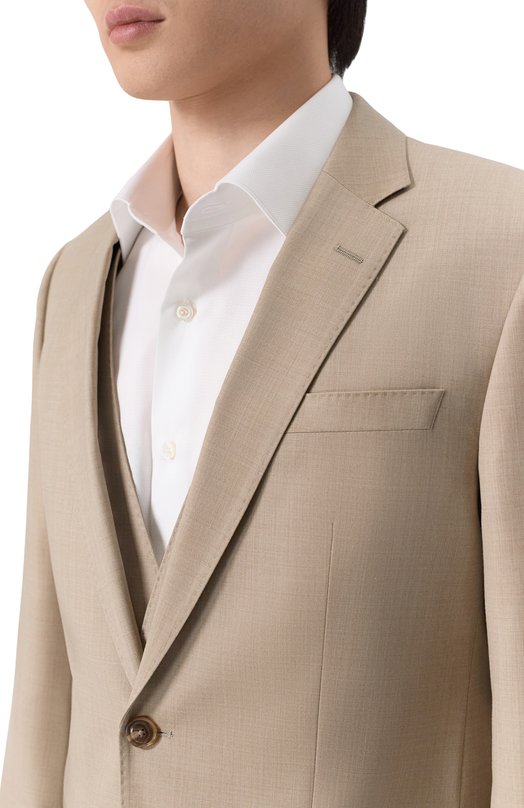 Шерстяной пиджак BOSS 50469171 Бежевый  50469171 Фото 5