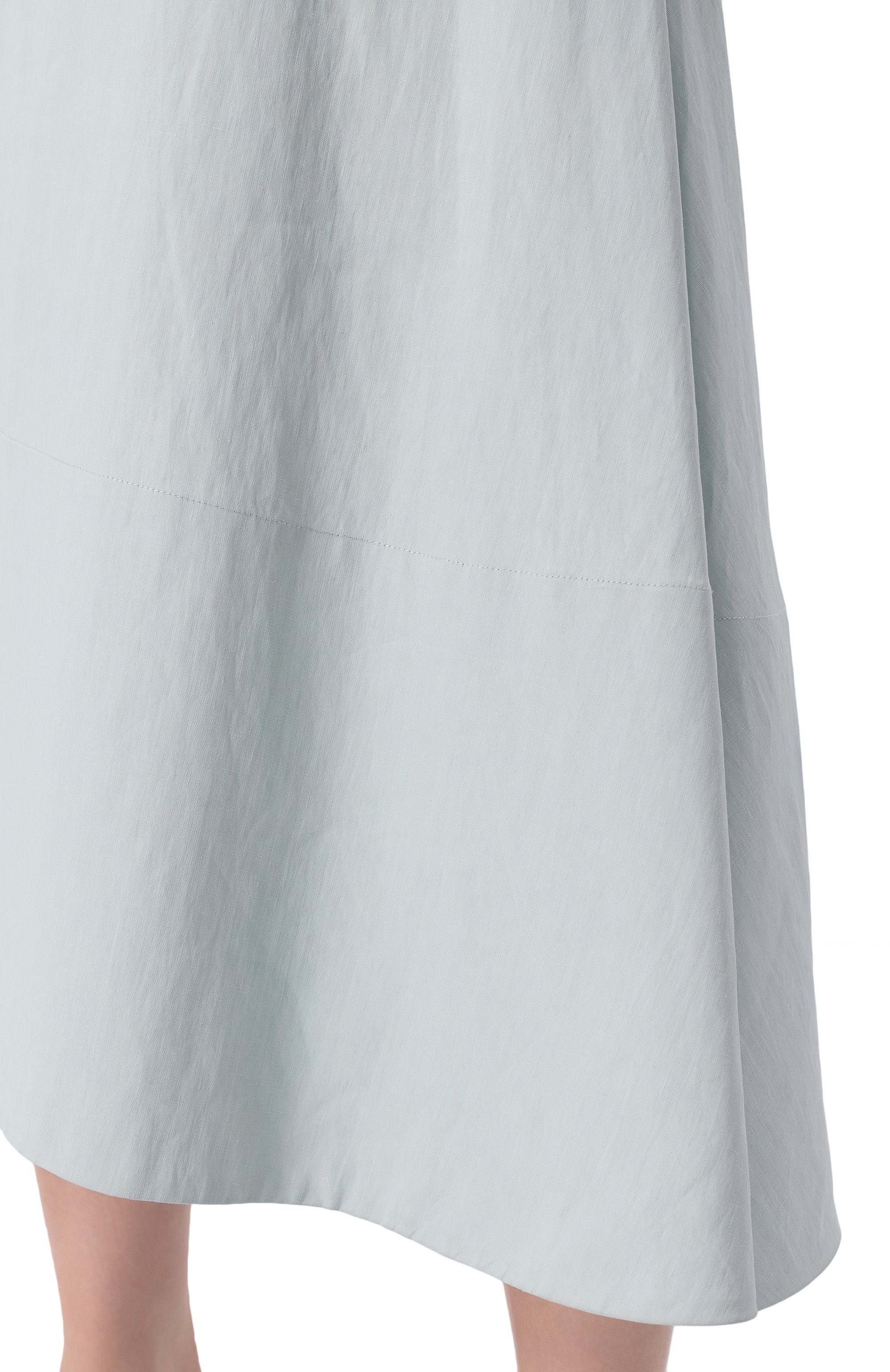 Льняная юбка JIL SANDER голубого цвета по цене 135500 руб., арт. J04MA0006/J60001, фото 5 Льняная юбка JIL SANDER, арт. J04MA0006/J60001, фото 5