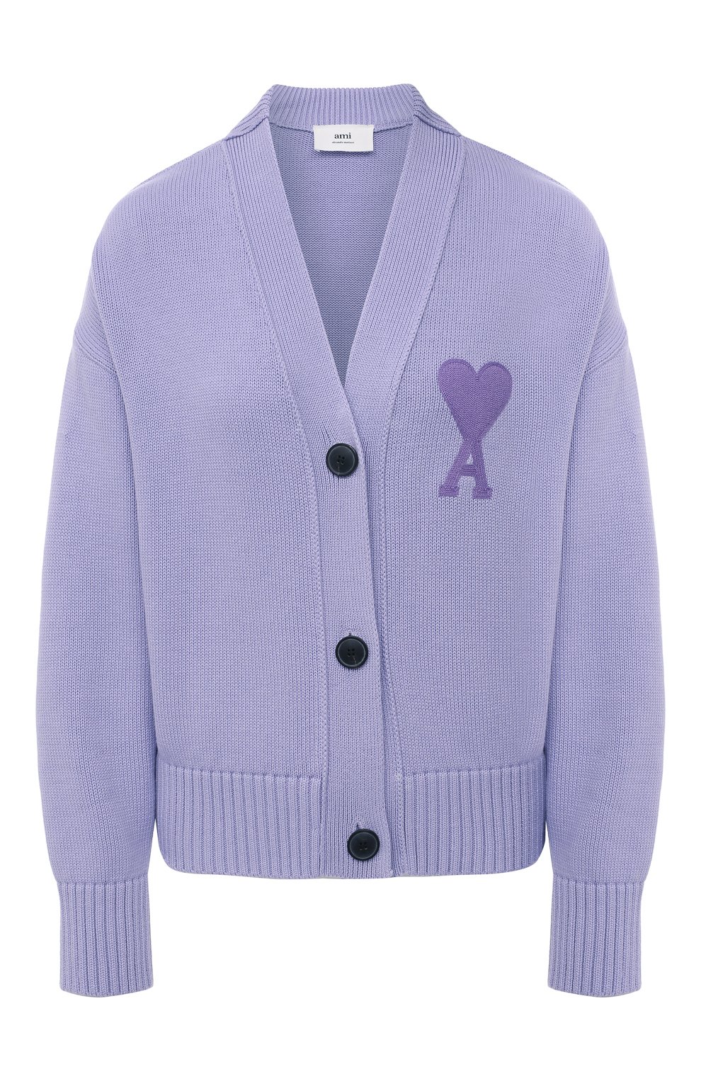 Кардиган из хлопка и шерсти AMI, арт. E21FK303.016, фото 1