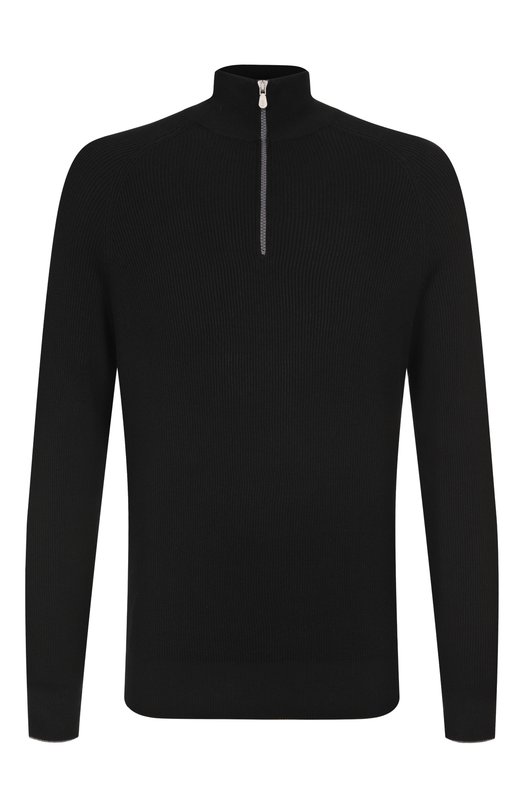 Хлопковый джемпер Brunello Cucinelli M29400104 Чёрный M29400104
