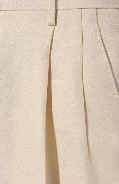 Льняные брюки TAGLIATORE 0205 кремового цвета по цене 43400 руб., арт. P-EB0NY/340021/EA839, фото 5 Льняные брюки TAGLIATORE 0205, арт. P-EB0NY/340021/EA839, фото 5