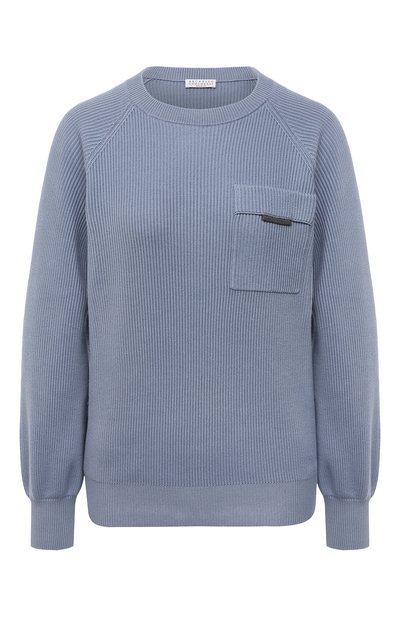 Хлопковый пуловер BRUNELLO CUCINELLI, арт. M19197400, фото 1