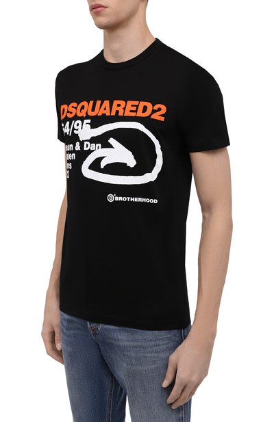 Хлопковая футболка DSQUARED2, арт. S74GD0990/S23009, фото 3