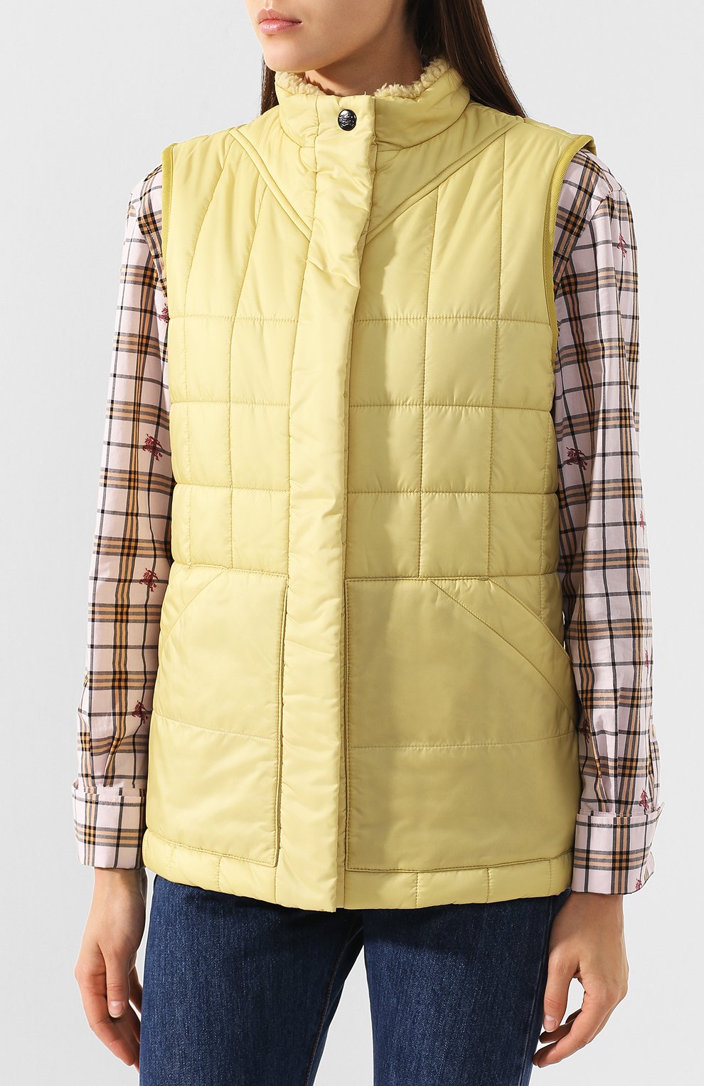Стеганый жилет BURBERRY желтого цвета по цене 78950 руб., арт. 8005123, фото 3 Стеганый жилет BURBERRY, арт. 8005123, фото 3