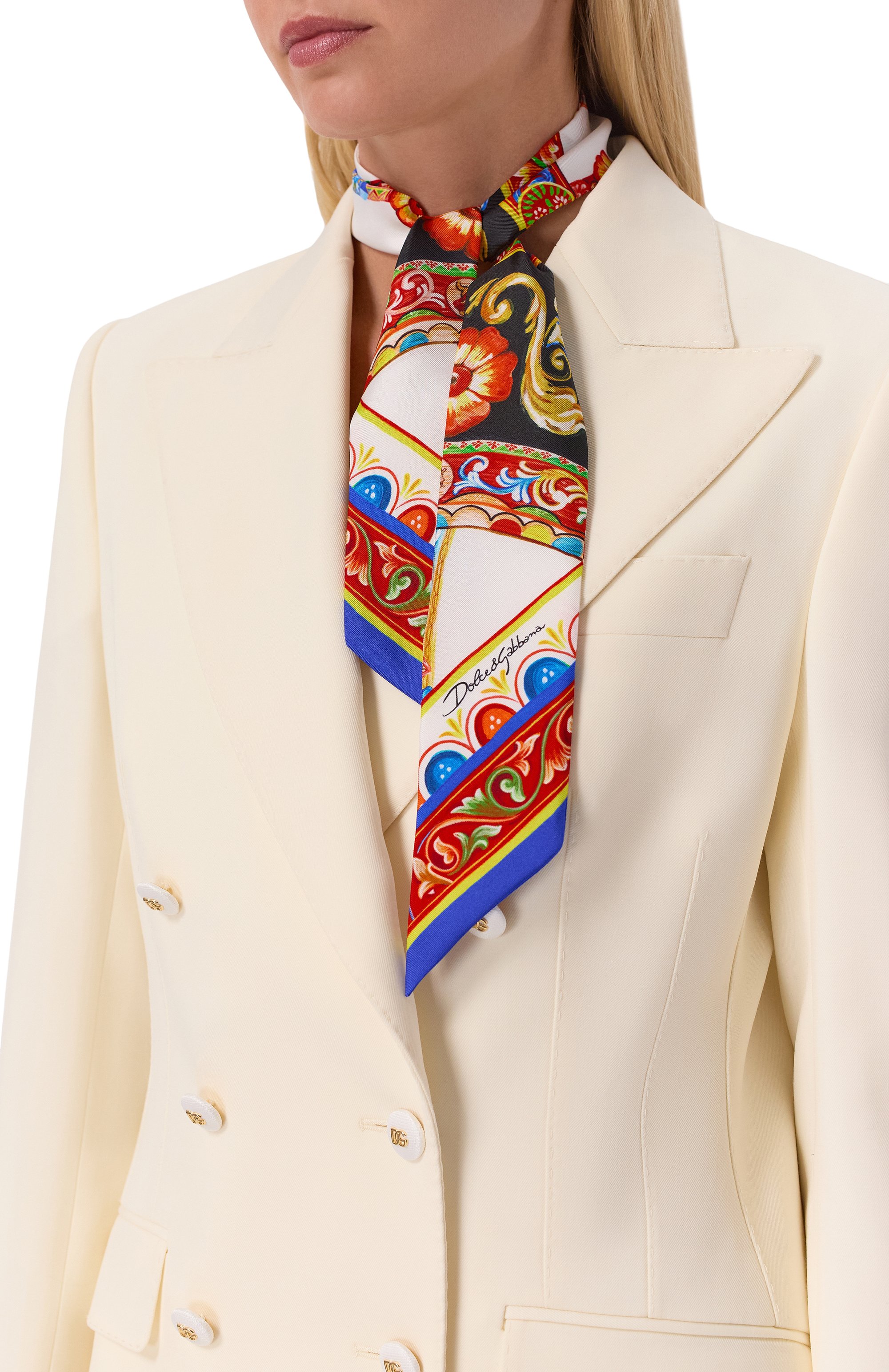 Шелковый шарф-твилли DOLCE & GABBANA, арт. FS215A/GDDWL, фото 2