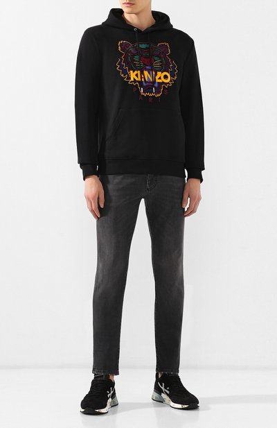 Хлопковое худи KENZO черного цвета по цене 26350 руб., арт. F965SW4154XA, фото 2 Хлопковое худи KENZO, арт. F965SW4154XA, фото 2