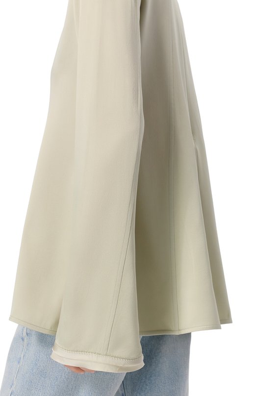 Атласный топ Jil Sander J02NC0271/J76018 Зелёный  J02NC0271/J76018 Фото 5