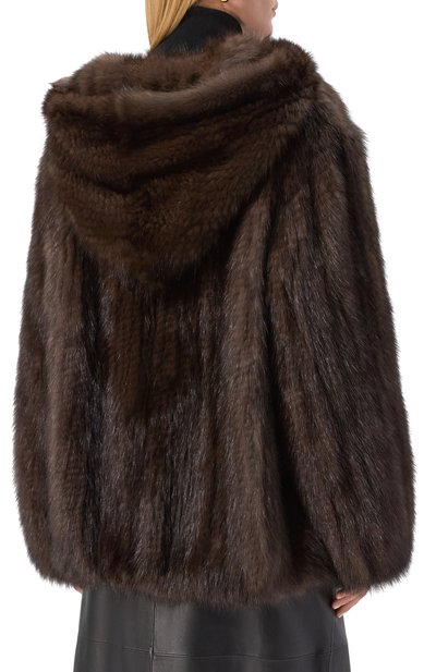 Шуба из вязаного соболя MVST, арт. M005/SABLE FARM NO SILVER, фото 4