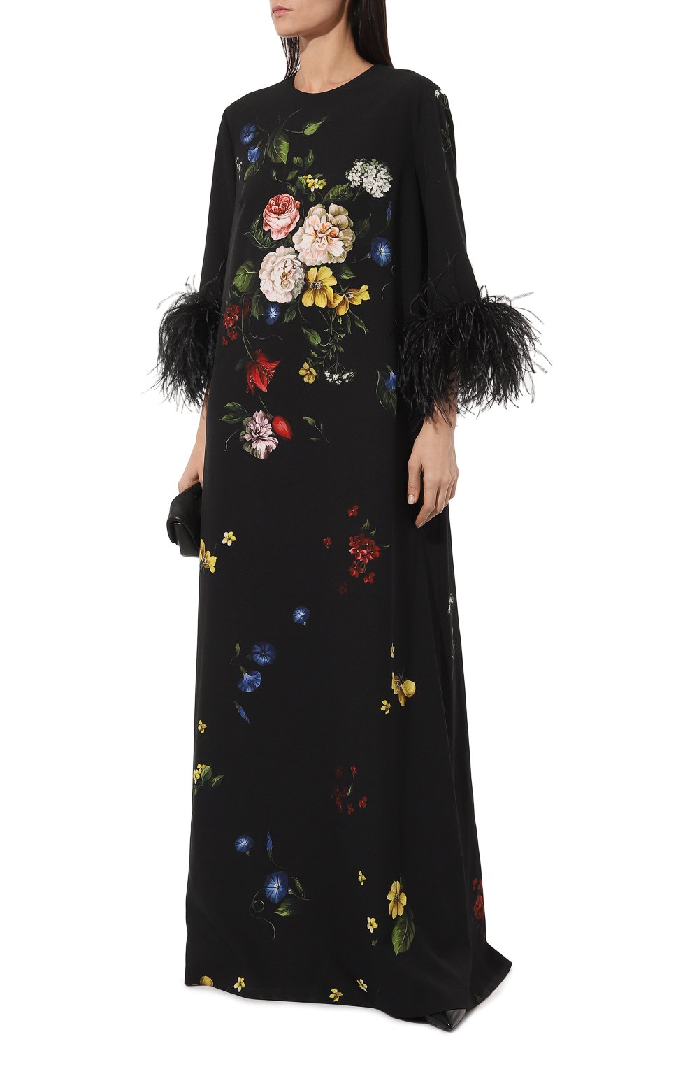 Платье с отделкой перьями страуса ELIE SAAB, арт. 15690, фото 2