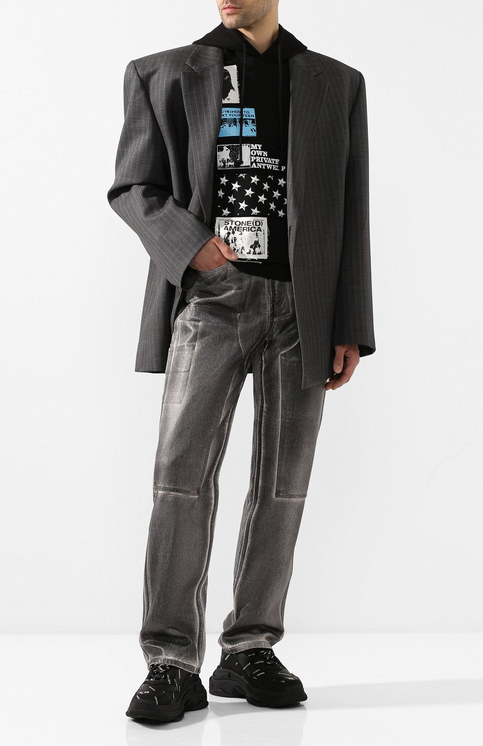 Комбинированные кроссовки triple s BALENCIAGA, арт. 536737/W2FA1, фото 2