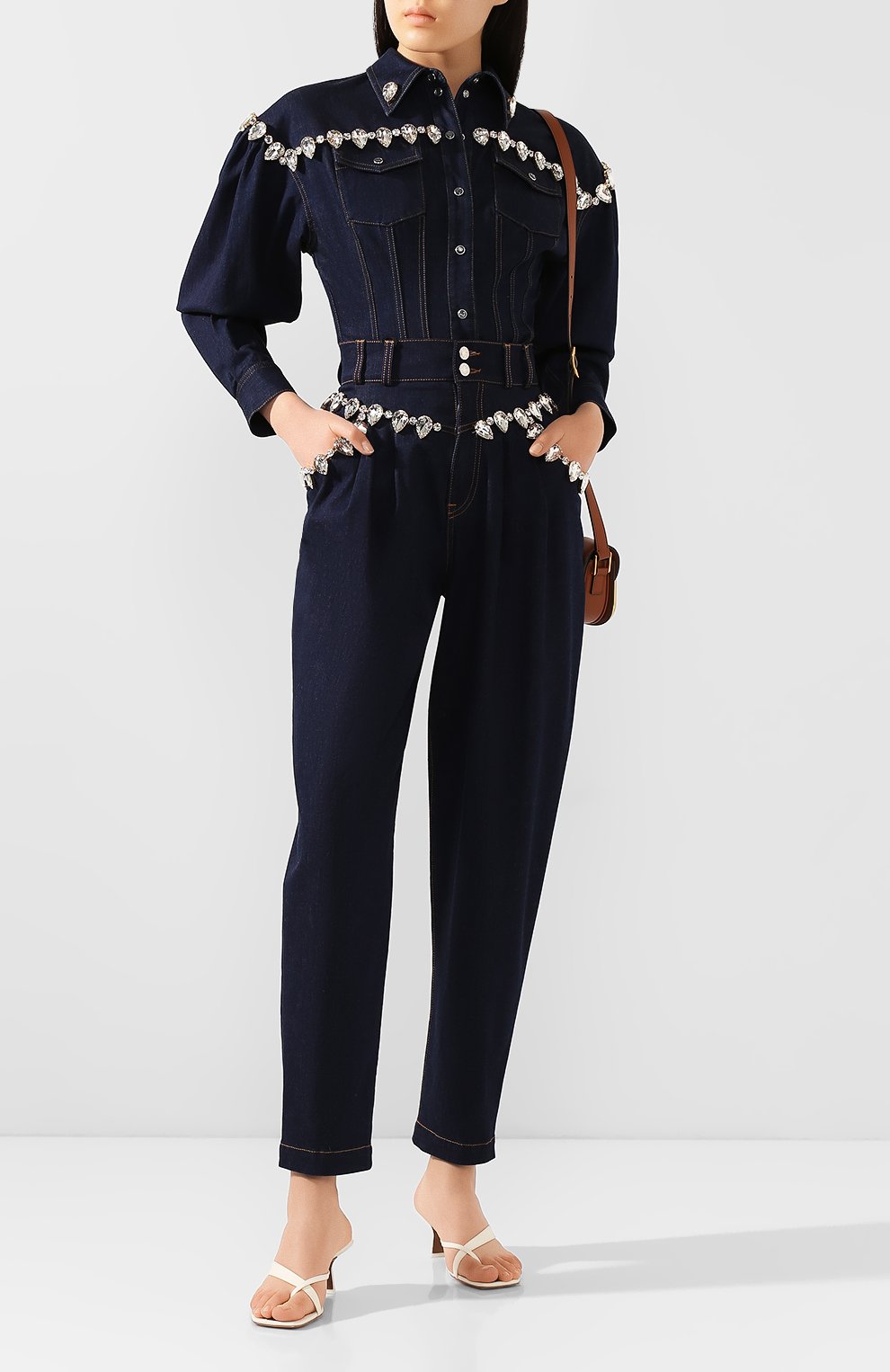 Джинсовая рубашка DOLCE & GABBANA темно-синего цвета по цене 220500 руб., арт. F5L87Z/G899X, фото 2 Джинсовая рубашка DOLCE & GABBANA, арт. F5L87Z/G899X, фото 2