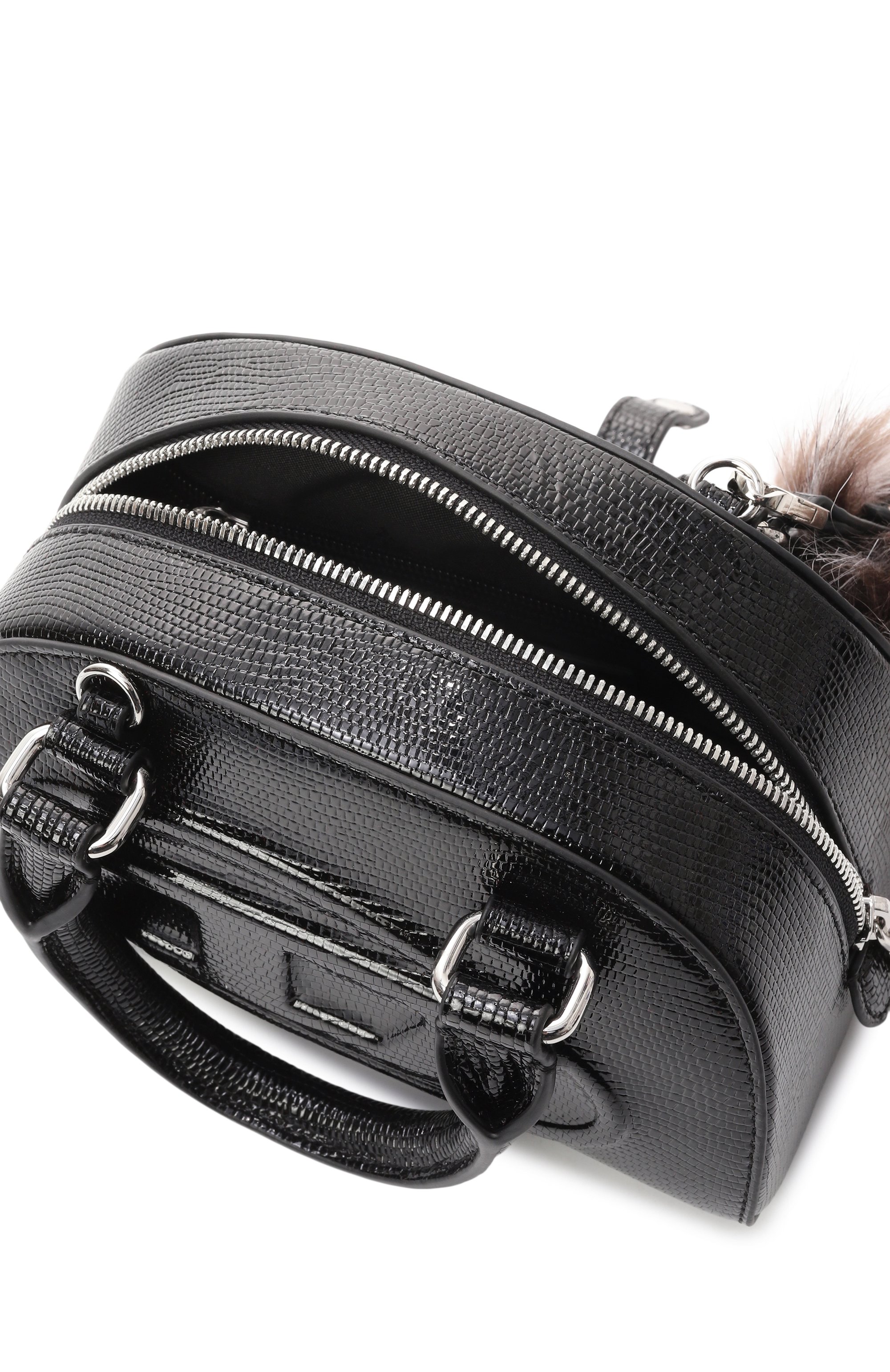 Сумка 1dr dome mini DIESEL черного цвета по цене 49150 руб., арт. X10369/P8631, фото 5 Сумка 1dr dome mini DIESEL, арт. X10369/P8631, фото 5