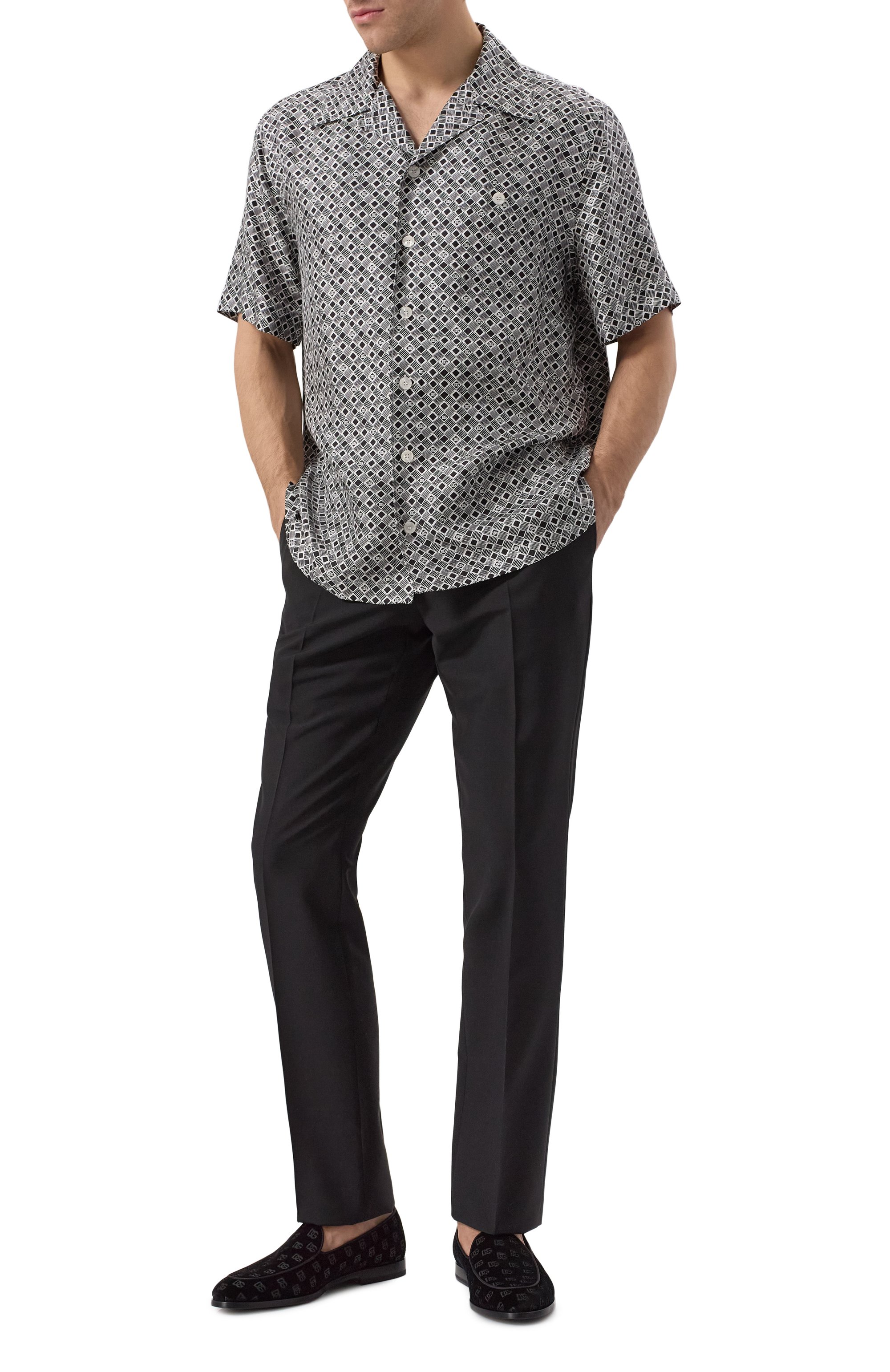 Текстильные лоферы altavilla DOLCE & GABBANA черного цвета по цене 99500 руб., арт. A50680/A6569, фото 2 Текстильные лоферы altavilla DOLCE & GABBANA, арт. A50680/A6569, фото 2