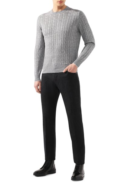 Джемпер изо льна и хлопка BRUNELLO CUCINELLI, арт. M2L76020, фото 2