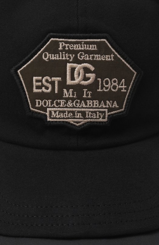 Хлопковая бейсболка Dolce & Gabbana GH939Z/GK097 Чёрный  GH939Z/GK097 Фото 3
