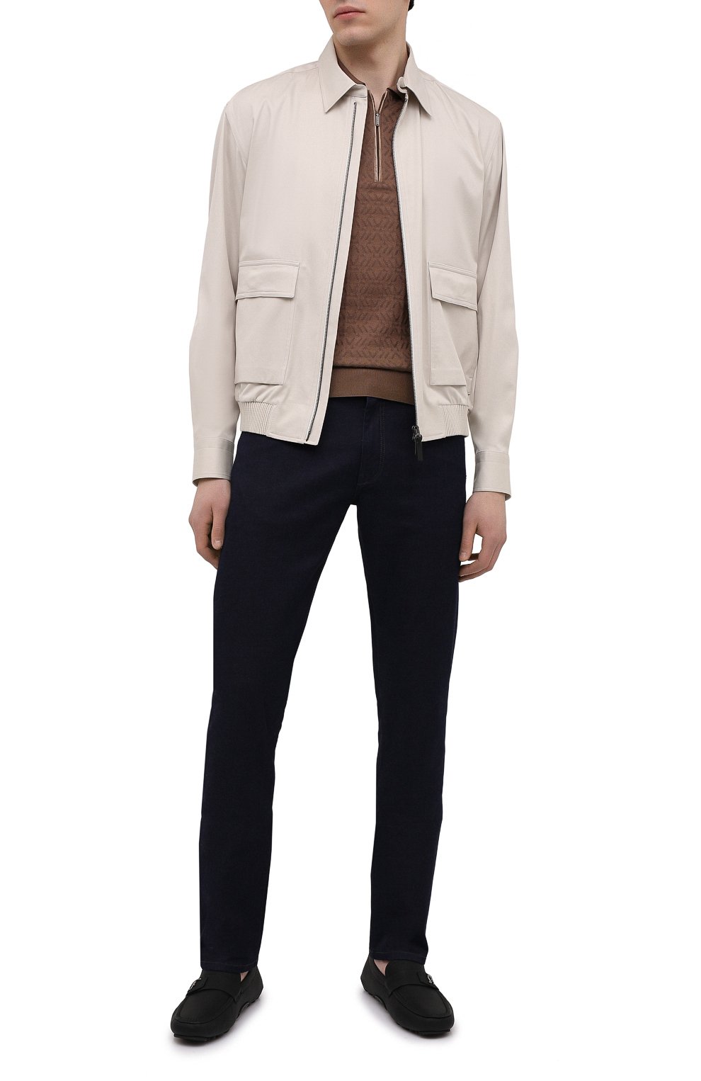 Поло с отделкой из кожи аллигатора ZILLI, арт. MBV-PZ042-GE0C1/MC01/AMIS, фото 2