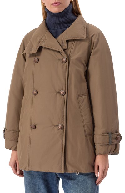 Пуховик BRUNELLO CUCINELLI хаки цвета по цене 567500 руб., арт. MG5017709, фото 3 Пуховик BRUNELLO CUCINELLI, арт. MG5017709, фото 3