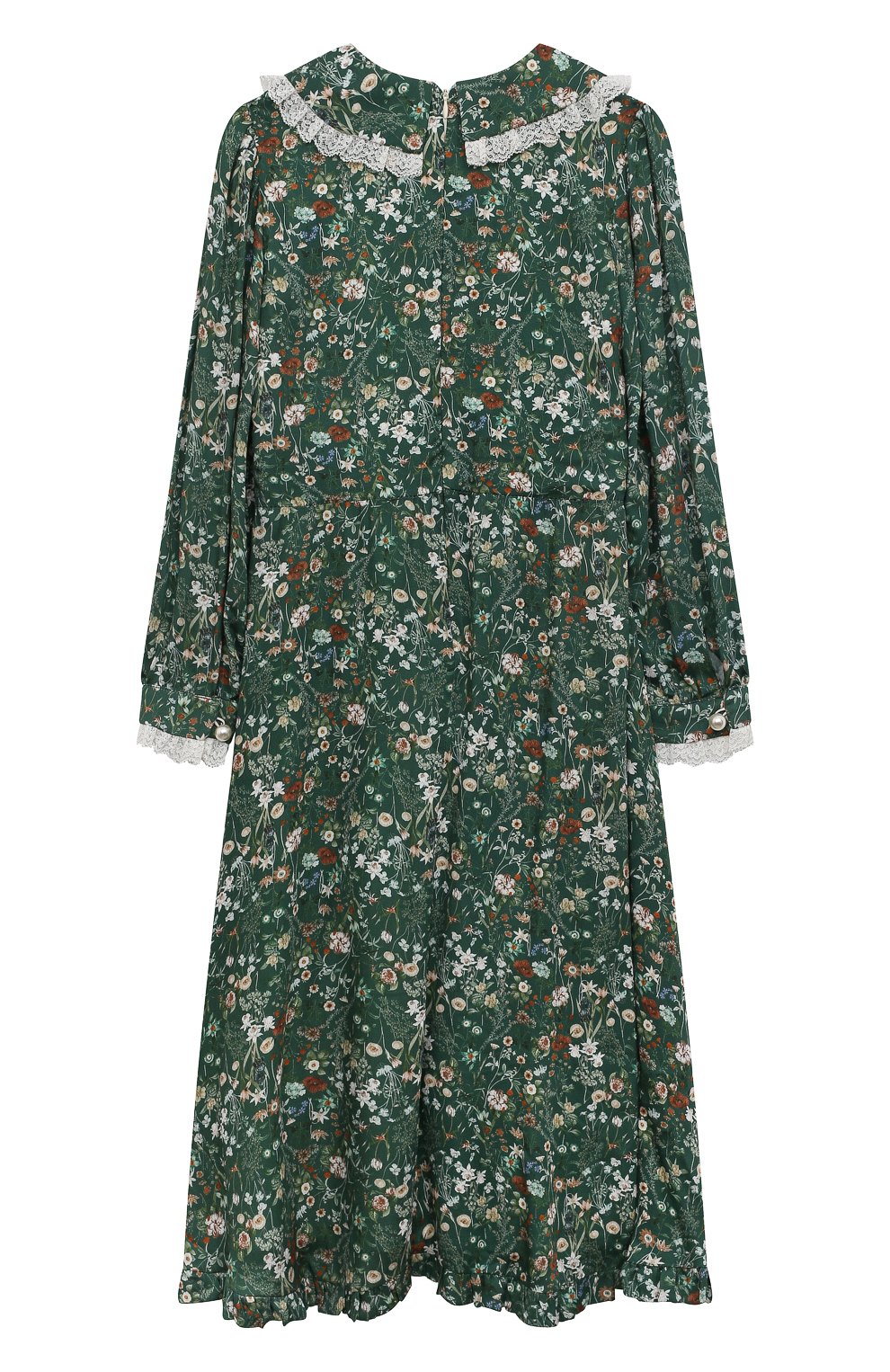 Платье из вискозы DESIGNERS CAT зеленого цвета по цене 47700 руб., арт. 100000K01001461/14A-16A, фото 2 Платье из вискозы DESIGNERS CAT, арт. 100000K01001461/14A-16A, фото 2