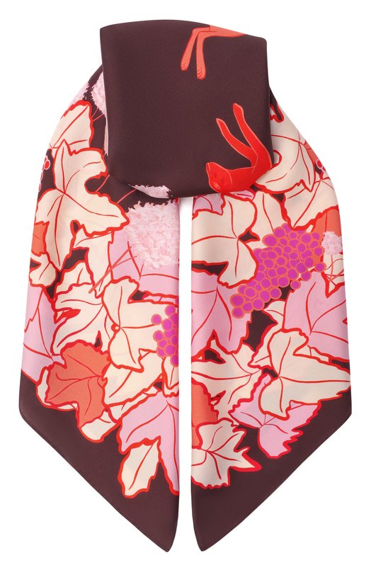 Шелковый платок Petitjean Paris 7C28 Бордовый 7C28