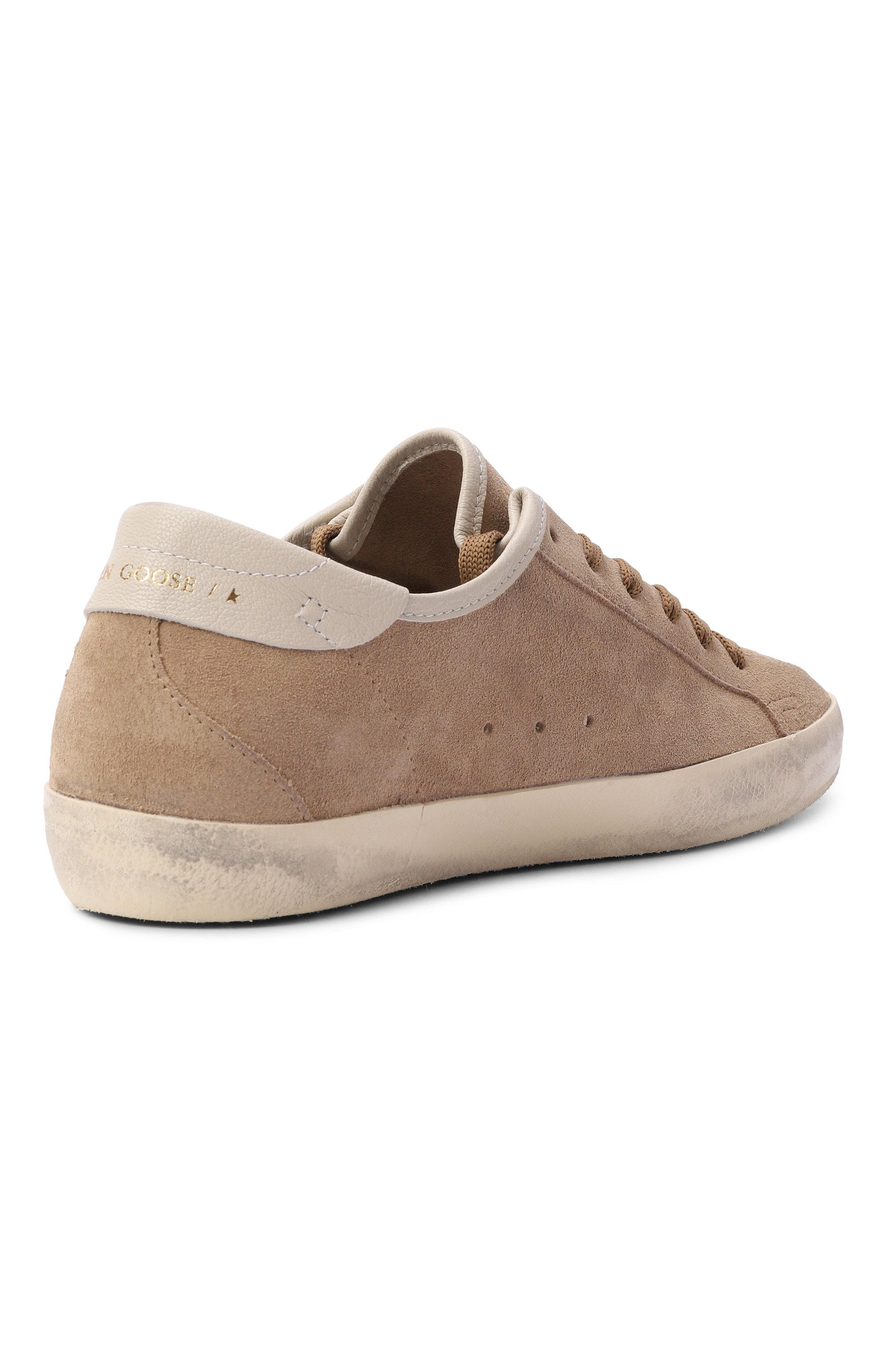 Замшевые кеды super-star GOLDEN GOOSE DELUXE BRAND бежевого цвета по цене 69950 руб., арт. GWF01077.F008593, фото 5 Замшевые кеды super-star GOLDEN GOOSE DELUXE BRAND, арт. GWF01077.F008593, фото 5