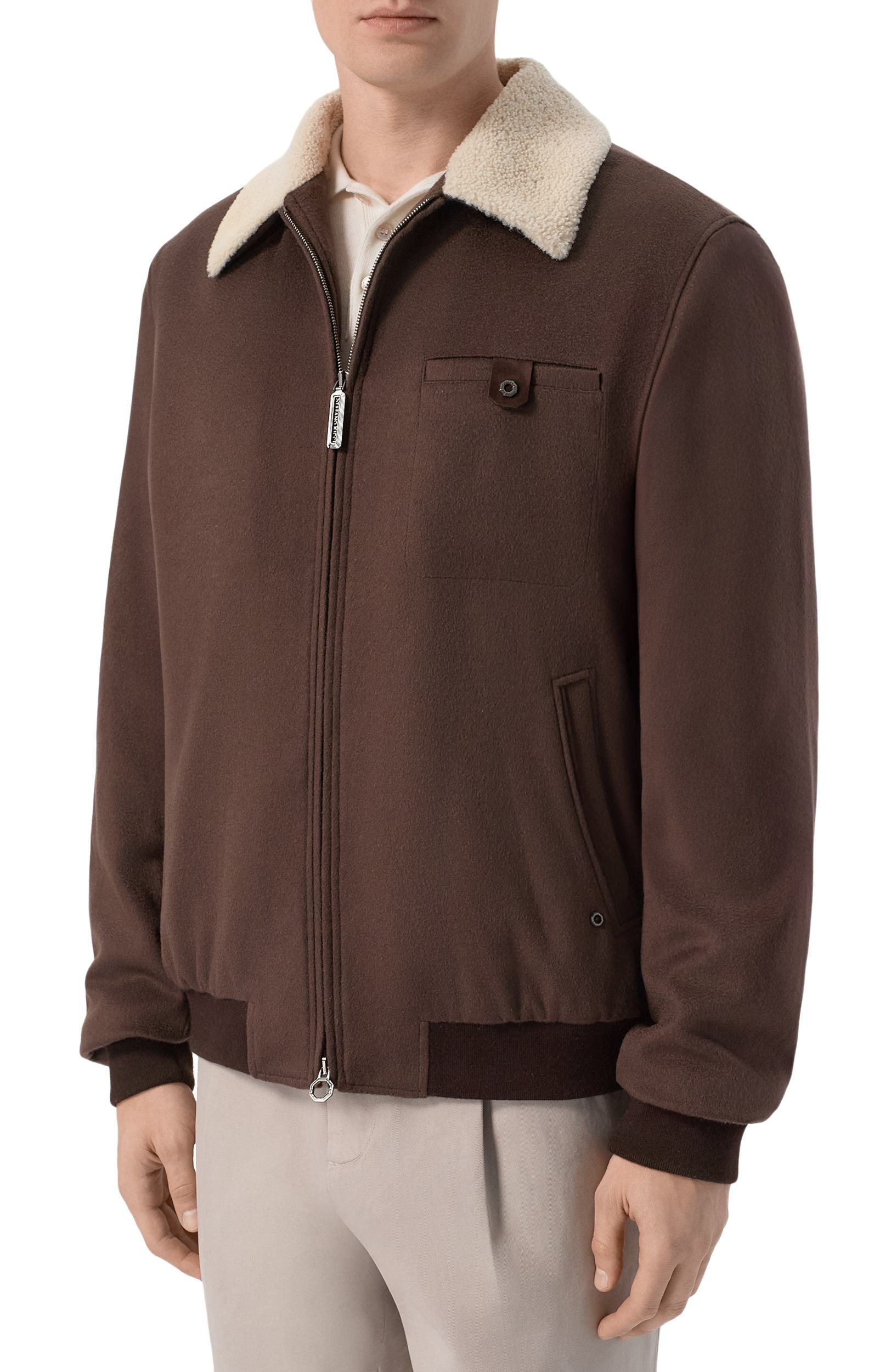 Кашемировый бомбер с подкладкой из овчины STEFANO RICCI, арт. M7J6300043/C060HC, фото 3