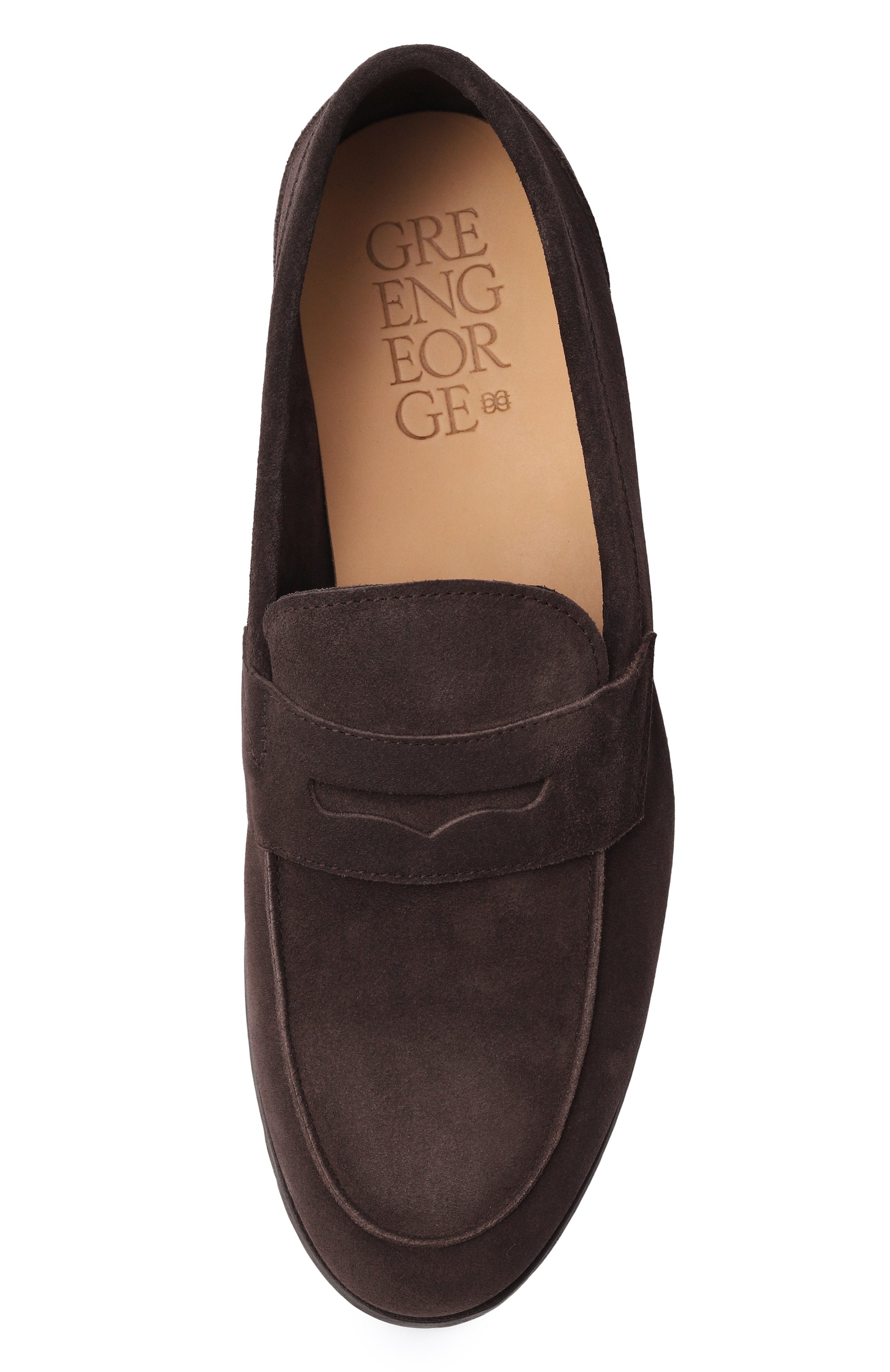 Замшевые пенни-лоферы GREEN GEORGE темно-коричневого цвета по цене 49950 руб., арт. 1018/LIGHT, фото 5 Замшевые пенни-лоферы GREEN GEORGE, арт. 1018/LIGHT, фото 5