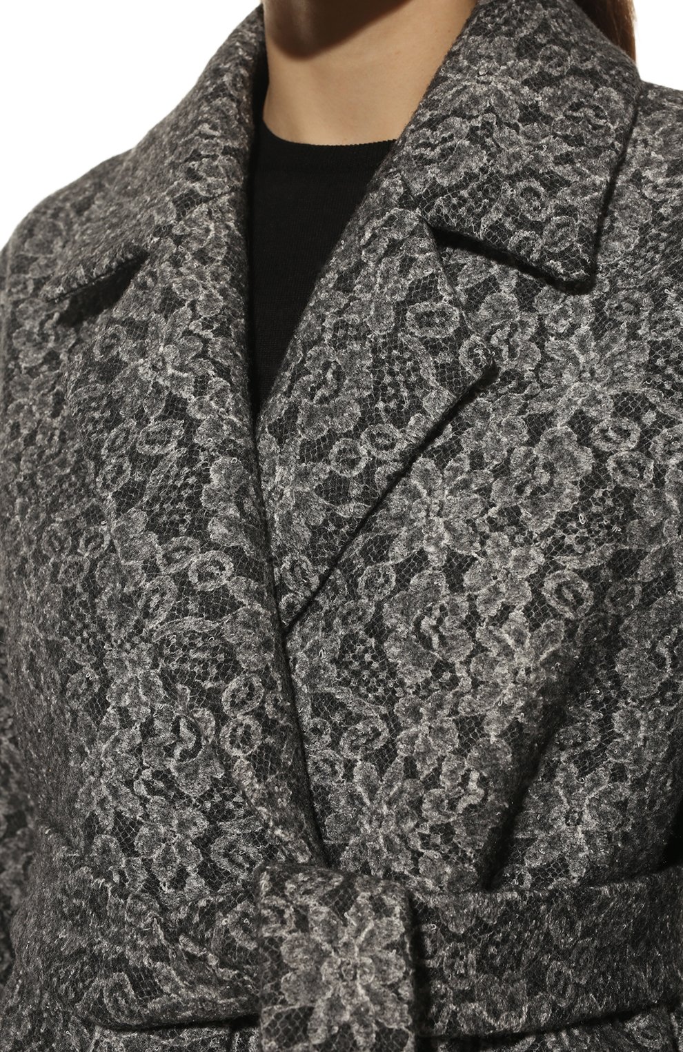 Шерстяное пальто SEVEN LAB серого цвета по цене 38850 руб., арт. CABM lace grey, фото 5 Шерстяное пальто SEVEN LAB, арт. CABM lace grey, фото 5