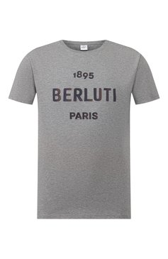 Мужская хлопковая футболка BERLUTI серого цвета, арт. R17JRS41-001 | Фото 1 (Материал внешний: Хлопок; Рукава: Короткие; Длина (для топов): Стандартные; Принт: С принтом; Стили: Кэжуэл; Материал сплава: Проставлено; Драгоценные камни: Проставлено; Мужское Кросс-КТ: Футболка-одежда; Кросс-КТ: Джерси)