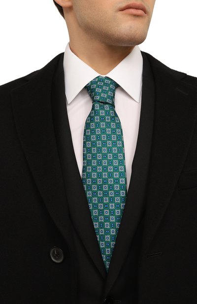 Шелковый галстук KITON зеленого цвета по цене 31900 руб., арт. UCRVKLC01I90, фото 2 Шелковый галстук KITON, арт. UCRVKLC01I90, фото 2
