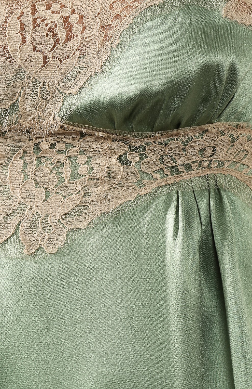 Топ из смеси шелка и хлопка DOLCE & GABBANA зеленого цвета по цене 148500 руб., арт. F73X3T/FU1NU, фото 5 Топ из смеси шелка и хлопка DOLCE & GABBANA, арт. F73X3T/FU1NU, фото 5