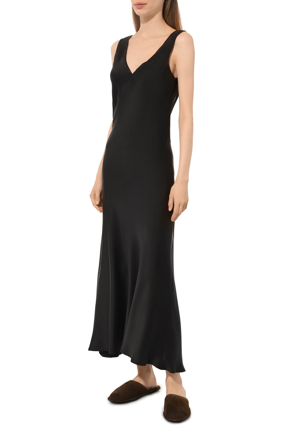 Шелковая сорочка ASCENO черного цвета по цене 52000 руб., арт. C0RE_D003F01, фото 2 Шелковая сорочка ASCENO, арт. C0RE_D003F01, фото 2