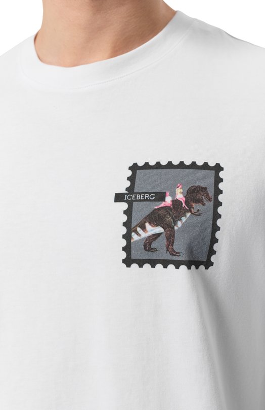 Хлопковая футболка Iceberg F027/627A Белый  F027/627A Фото 5