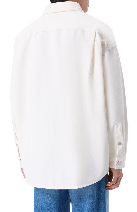 Джинсовая рубашка Balmain GH1HC150/DG14 Белый  GH1HC150/DG14 Фото 4