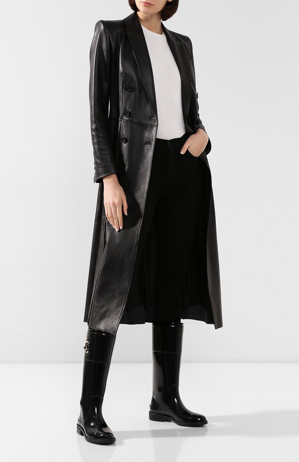 Резиновые сапоги edith JIMMY CHOO черного цвета по цене 42600 руб., арт. EDITH/JC/JCU, фото 2 Резиновые сапоги edith JIMMY CHOO, арт. EDITH/JC/JCU, фото 2