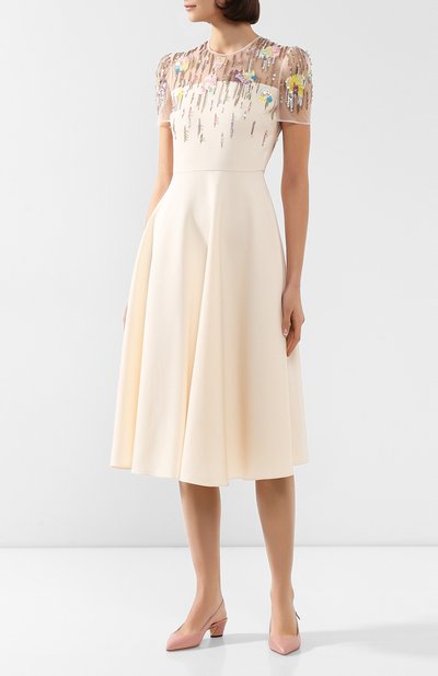 Платье из смеси шерсти и шелка VALENTINO, арт. TB3VAD321CF, фото 3