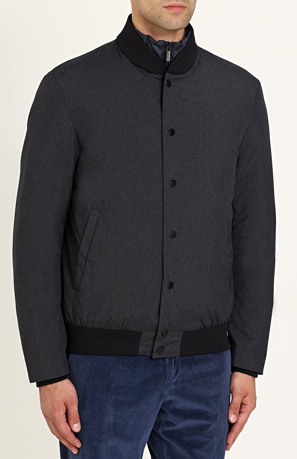 Бомбер на кнопках с пуховой подстежкой GIORGIO ARMANI, арт. ZSR52W/ZSW03, фото 3