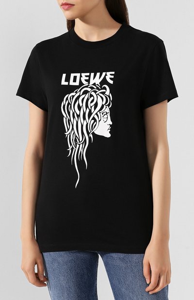 Хлопковая футболка LOEWE, арт. S6299933PC, фото 3
