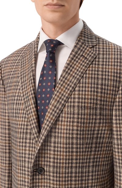 Шелковый галстук CANALI темно-синего цвета по цене 23150 руб., арт. 18/HJ04709, фото 2 Шелковый галстук CANALI, арт. 18/HJ04709, фото 2