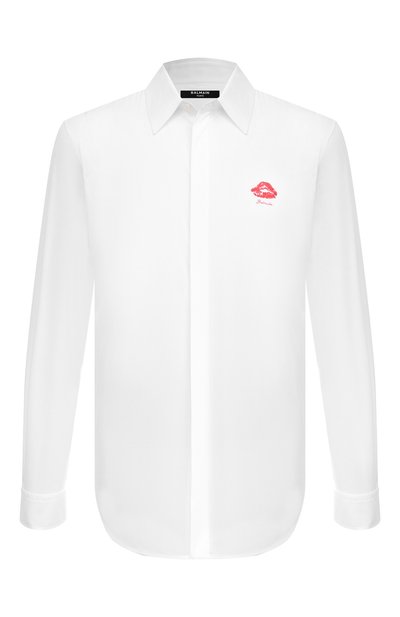 Мужская хлопковая рубашка BALMAIN, арт. DH0HS406/CF43