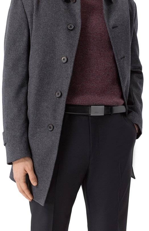 Кожаный ремень HUGO 50541176 Чёрный  50541176 Фото 2