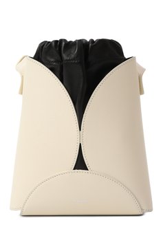 Женская сумка curve JIL SANDER кремового цвета, арт. J07WG0082/P7101 | Фото 1 (Ремень/цепочка: На ремешке; Размер: small; Материал: Натуральная кожа; Автоматизация ТО: Проставлено; Автоматизация состава: Проставлено)