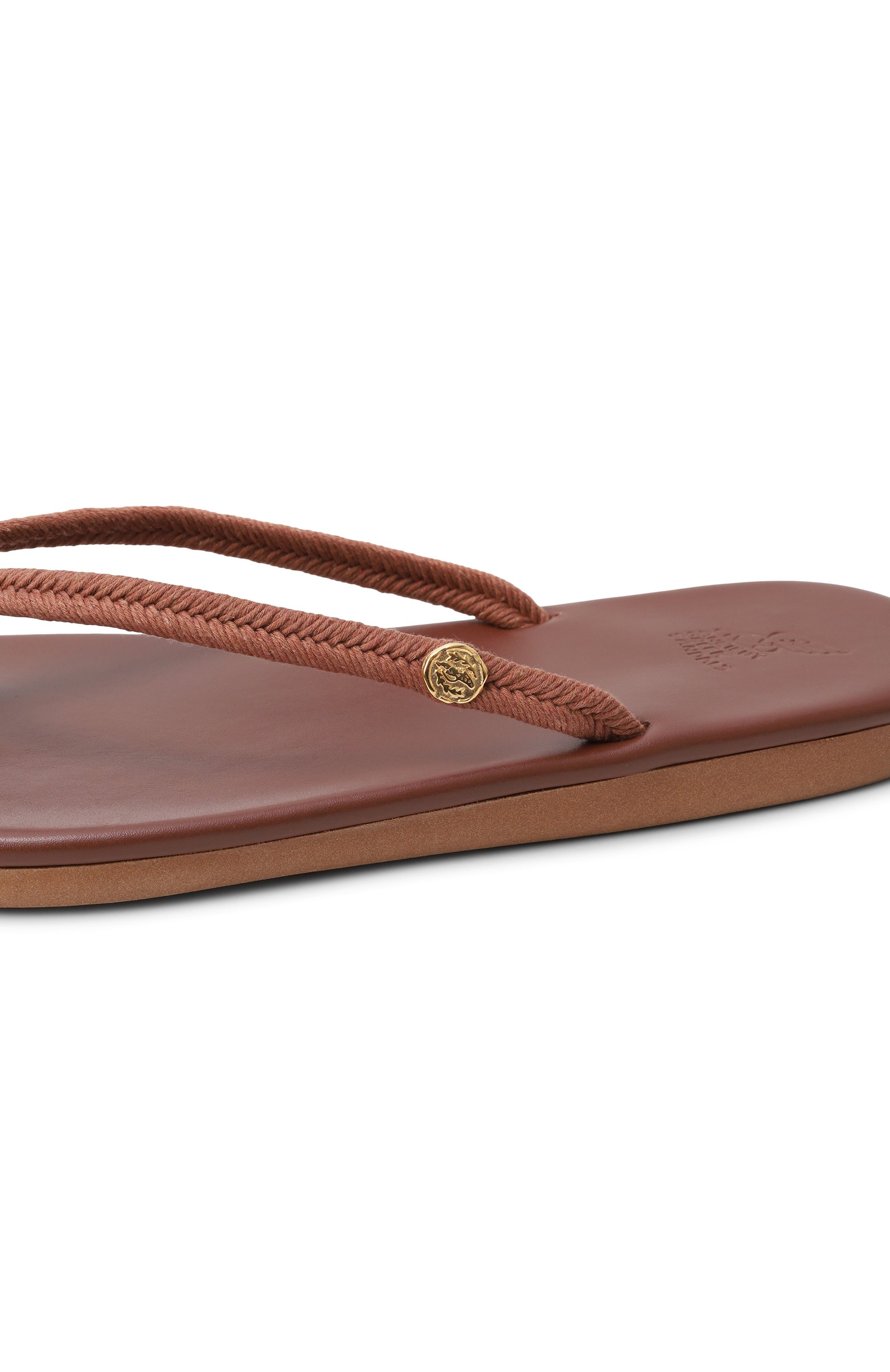 Текстильные шлепанцы saionara rope ANCIENT GREEK SANDALS коричневого цвета по цене 23600 руб., арт. SAI0NARA R0PE, фото 7 Текстильные шлепанцы saionara rope ANCIENT GREEK SANDALS, арт. SAI0NARA R0PE, фото 7