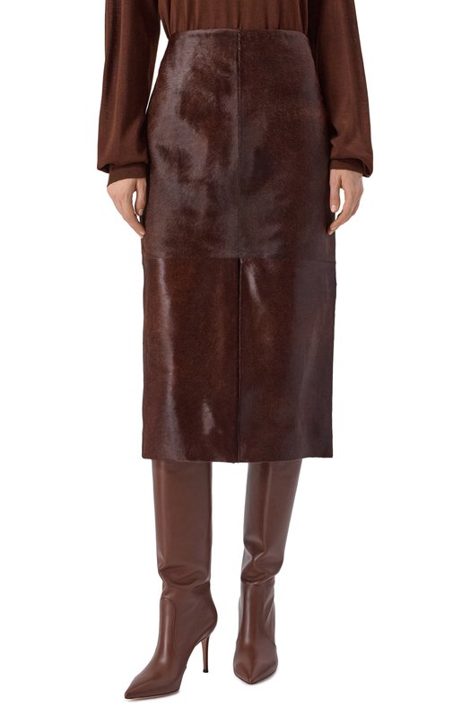 Юбка из шкуры теленка Co 3397ACHL-F25 Коричневый  3397ACHL-F25 Фото 3