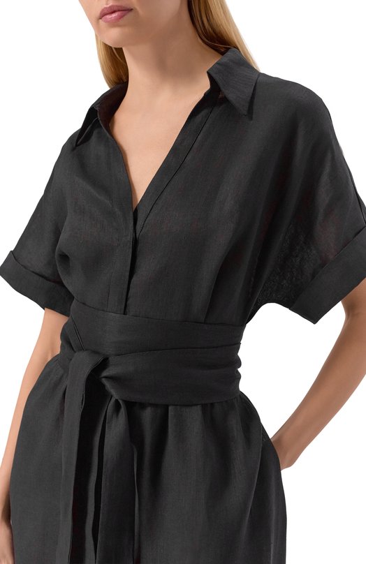 Льняное платье Gottex 26HO317 Чёрный  26HO317 Фото 4