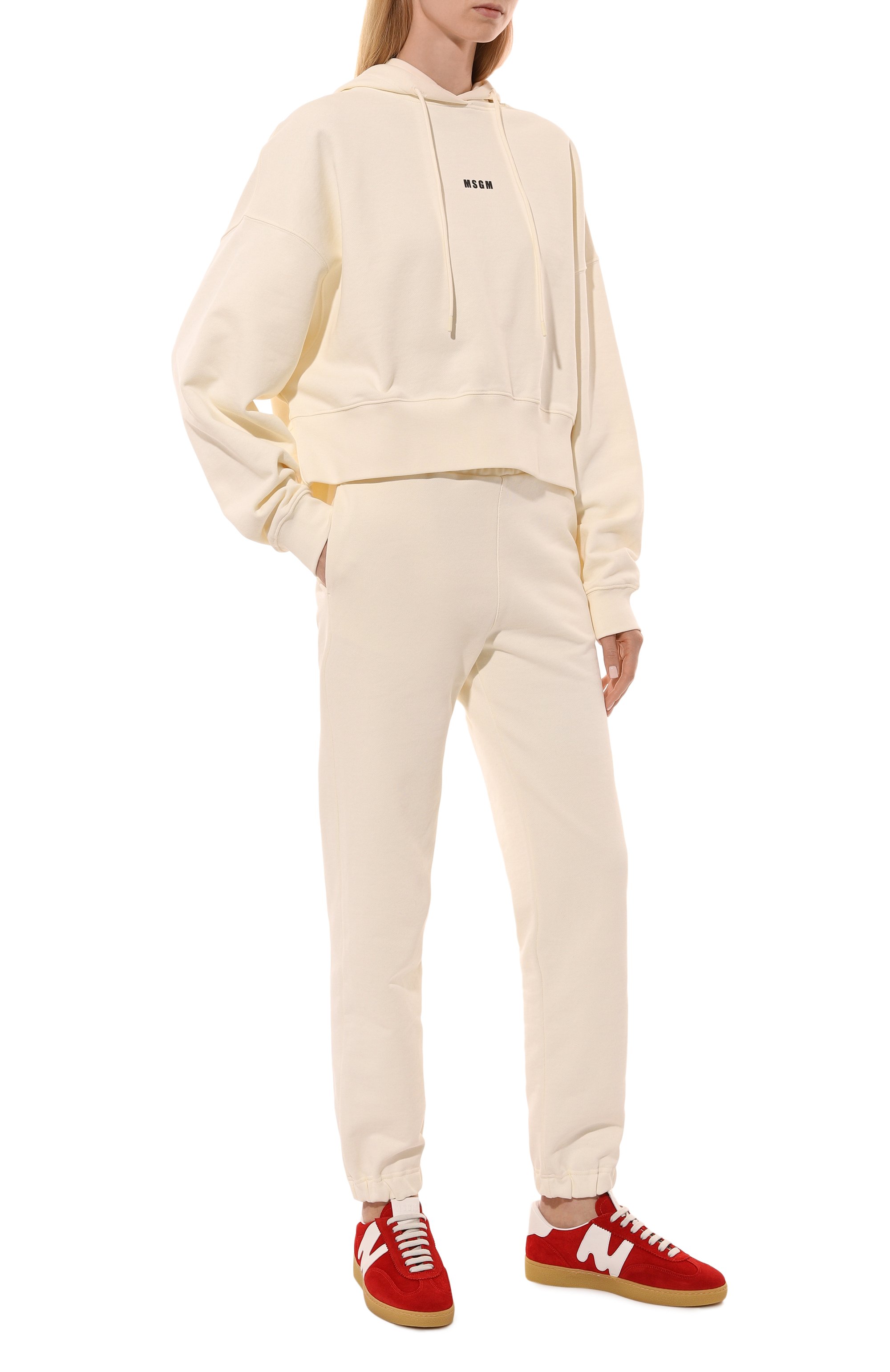 Замшевые кеды MSGM красного цвета по цене 28100 руб., арт. 3841MDS021/522, фото 2 Замшевые кеды MSGM, арт. 3841MDS021/522, фото 2